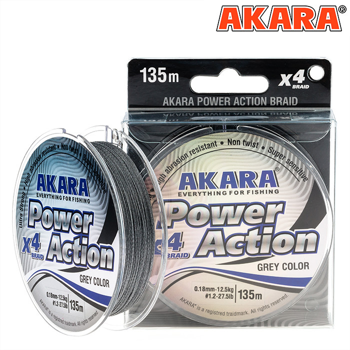 Плетеный шнур Akara power action 0,12 135м
